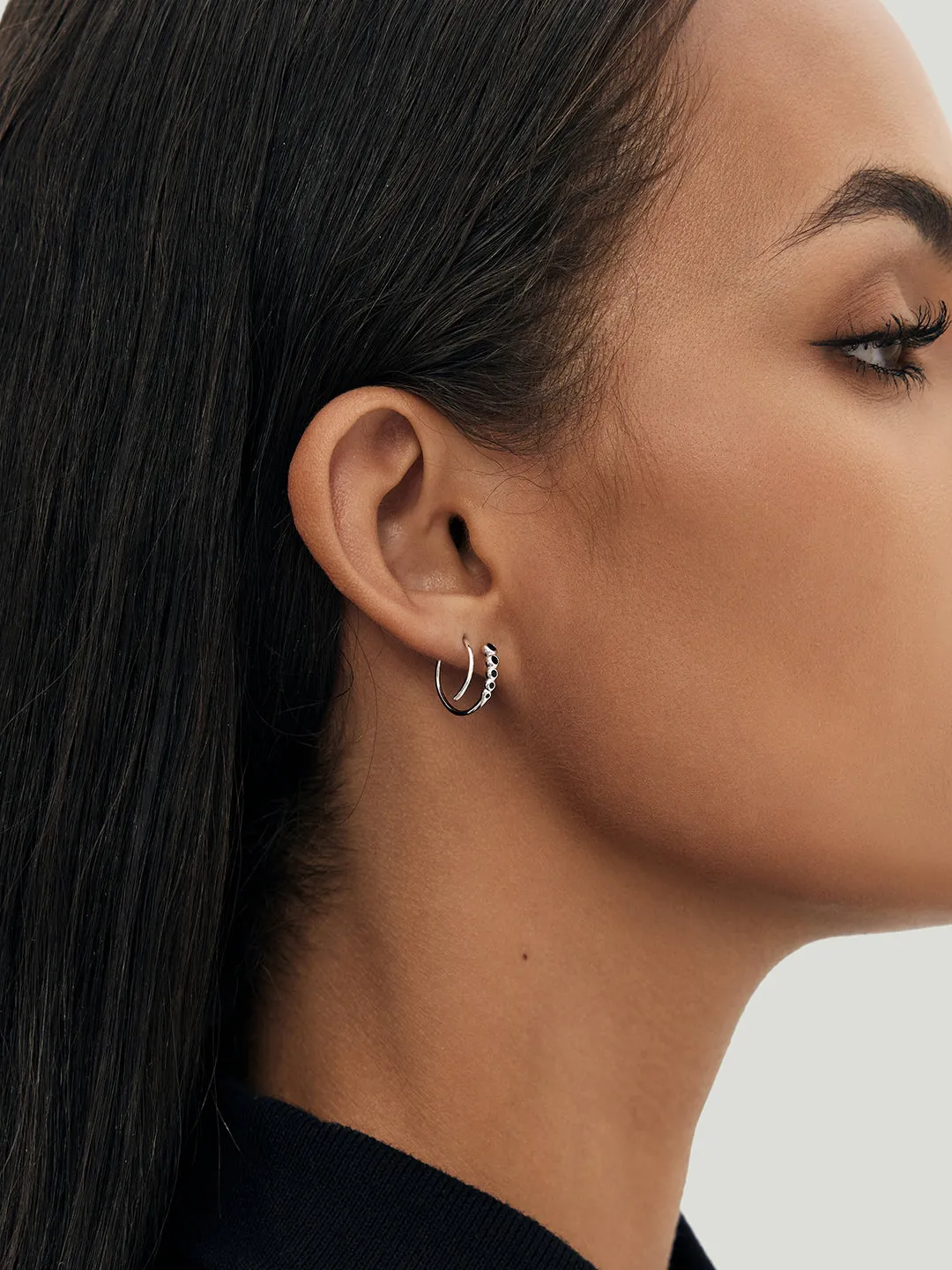 Crystal Double Hoops