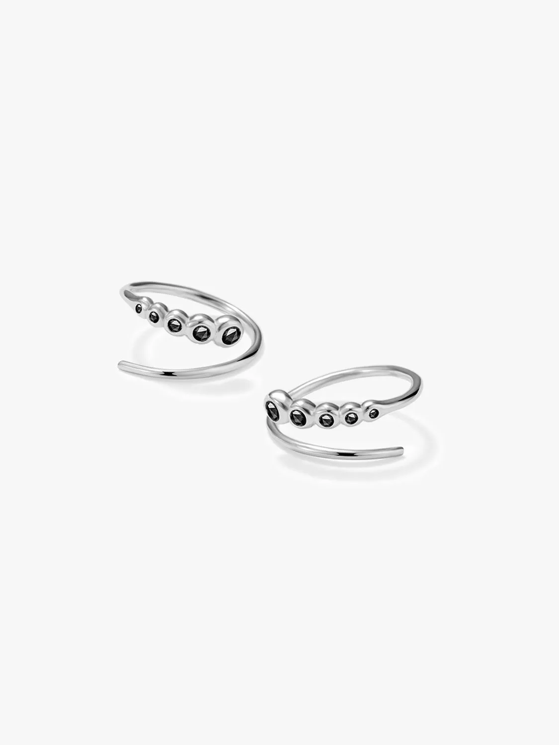 Crystal Double Hoops