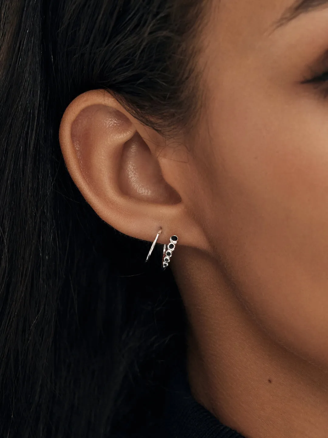 Crystal Double Hoops