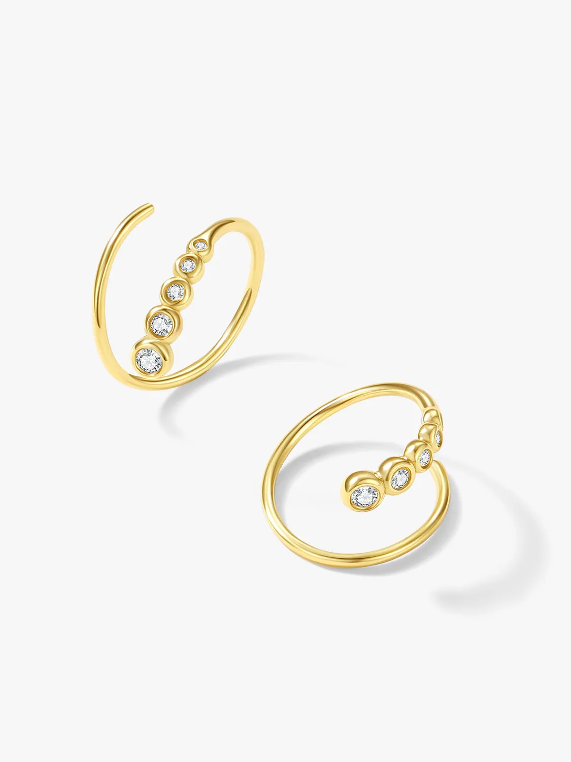 Crystal Double Hoops
