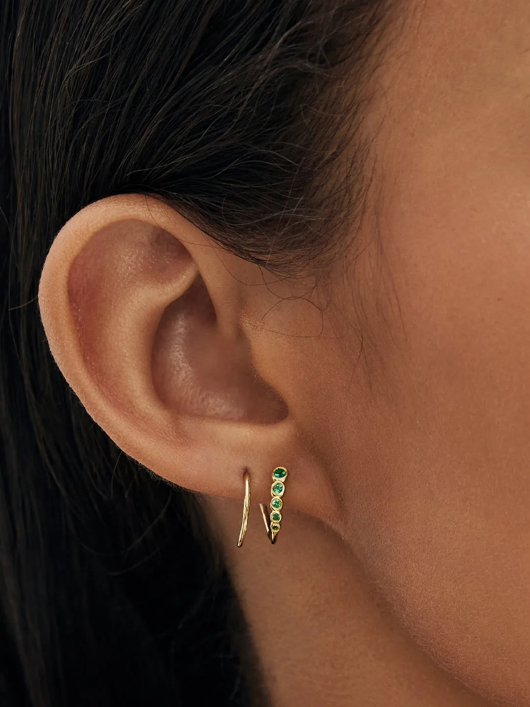 Crystal Double Hoops