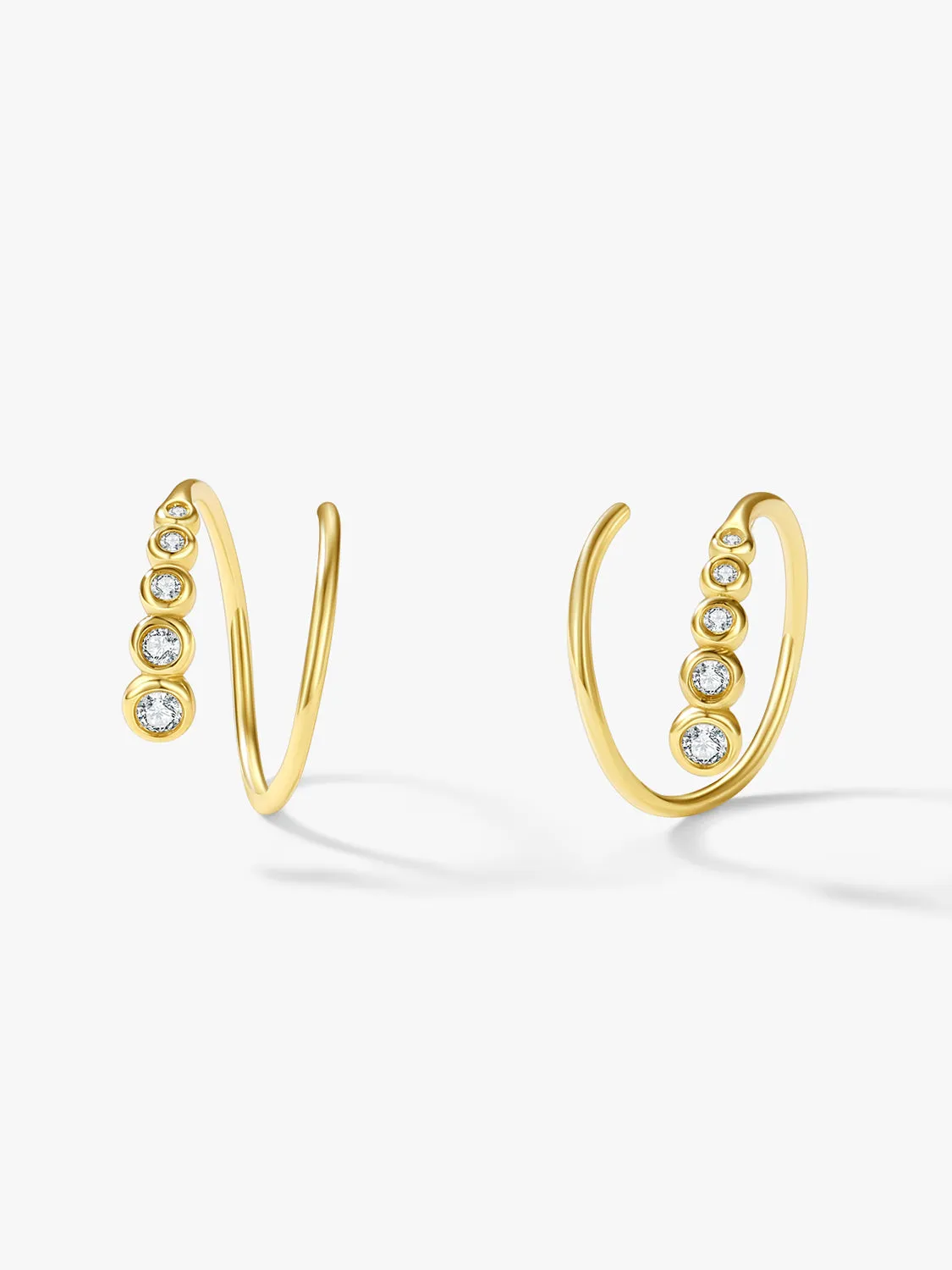 Crystal Double Hoops