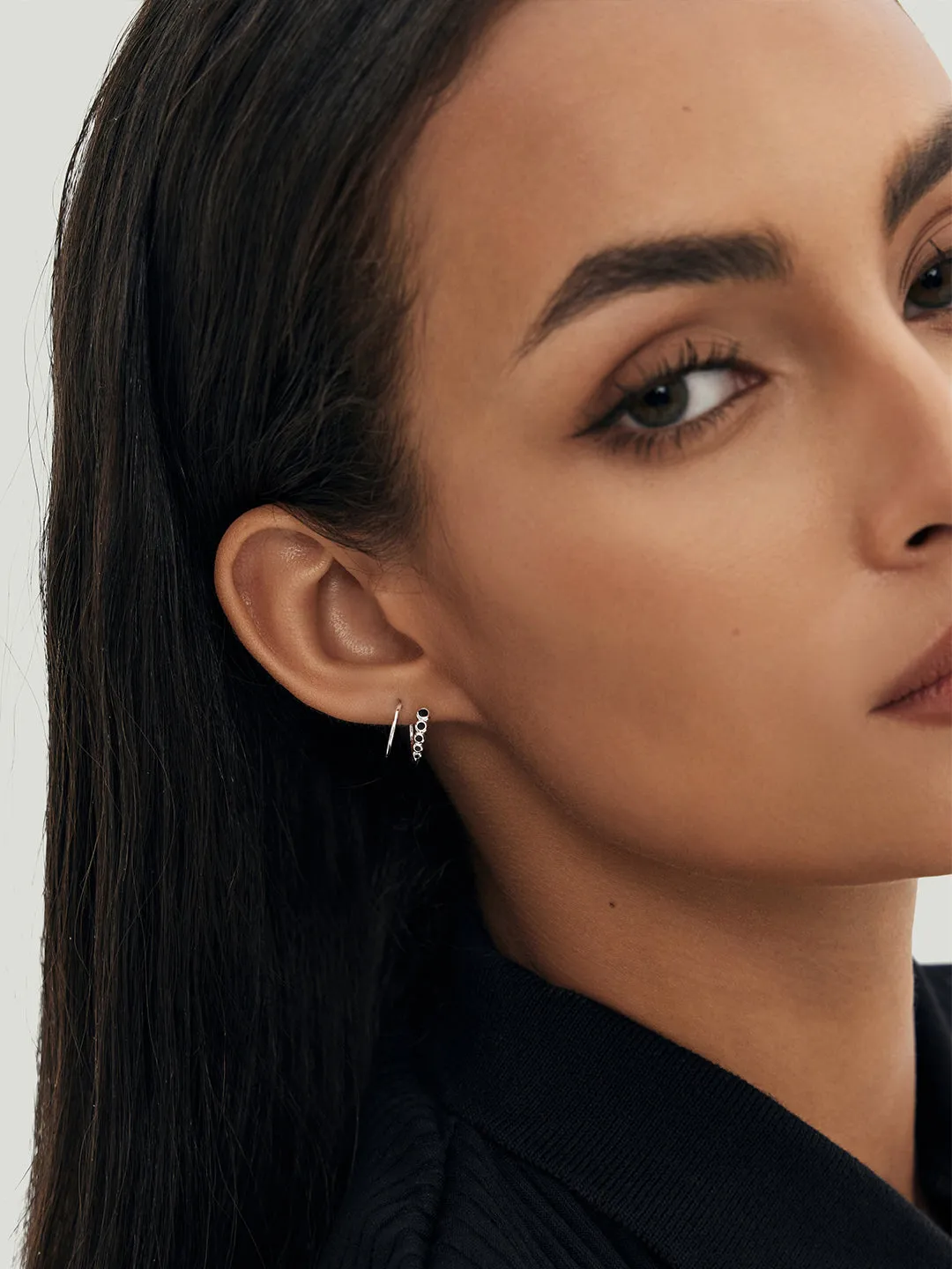 Crystal Double Hoops