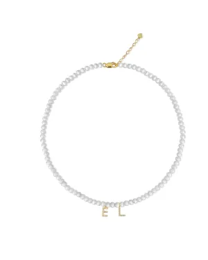 Custom Initials Pearl Choker