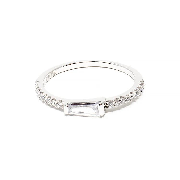 CZ Baguette Stacking Ring - Gold or Silver