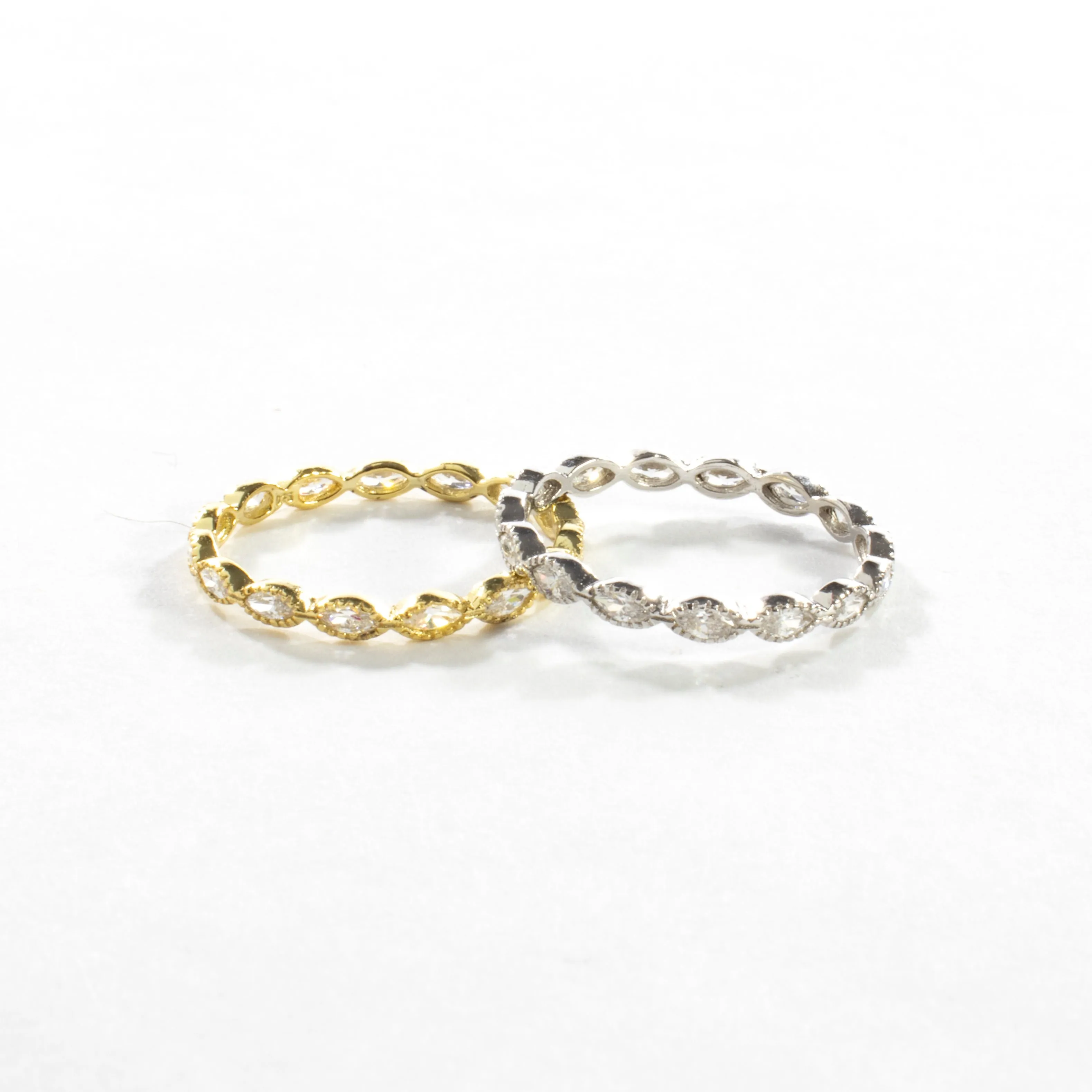 CZ Eternity Band - Gold and Silver
