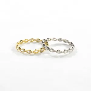 CZ Eternity Band - Gold and Silver
