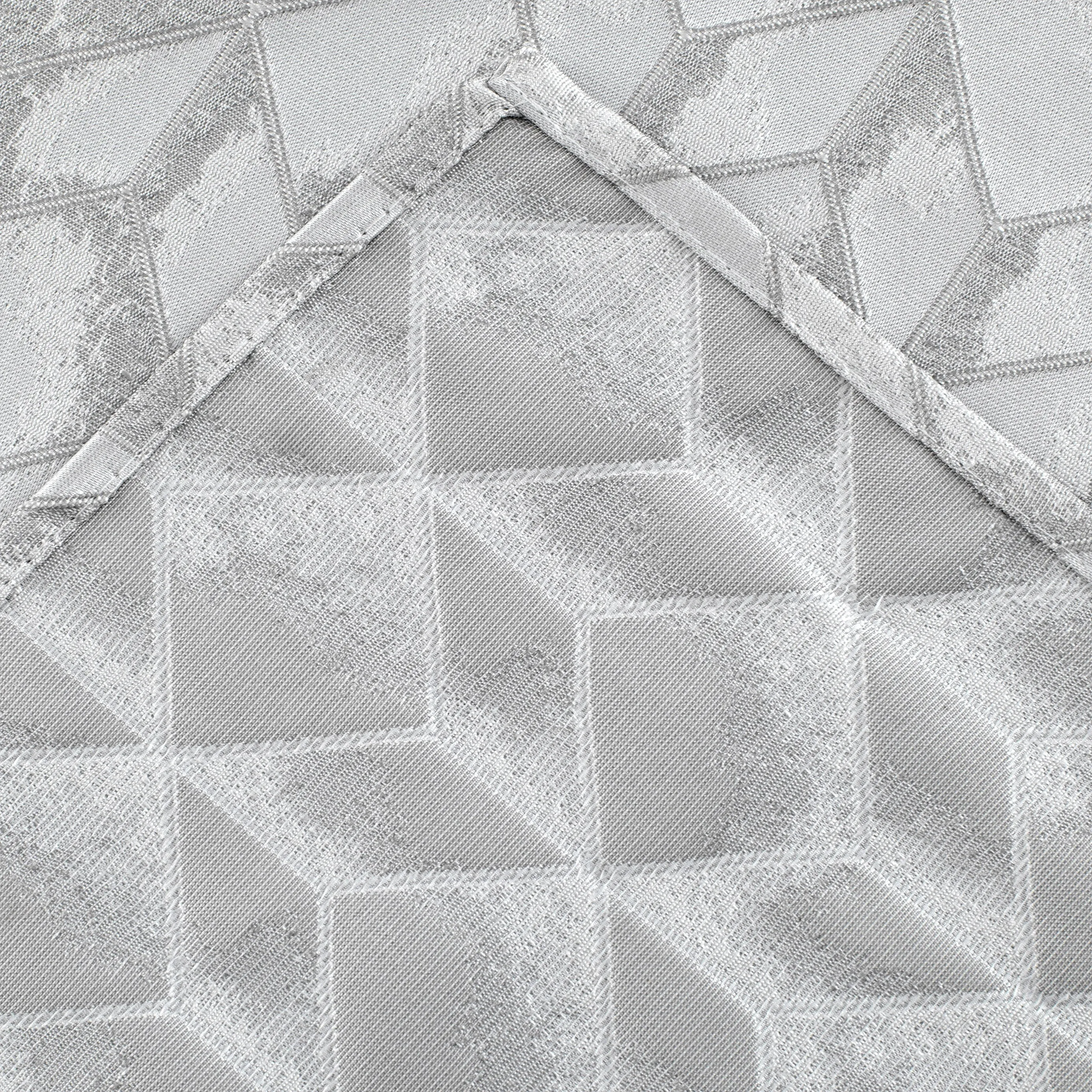 Dainty Home Topaz 3D Embossed Textured Lustrous Lurex Geometric Designed Fabric Shower Curtain