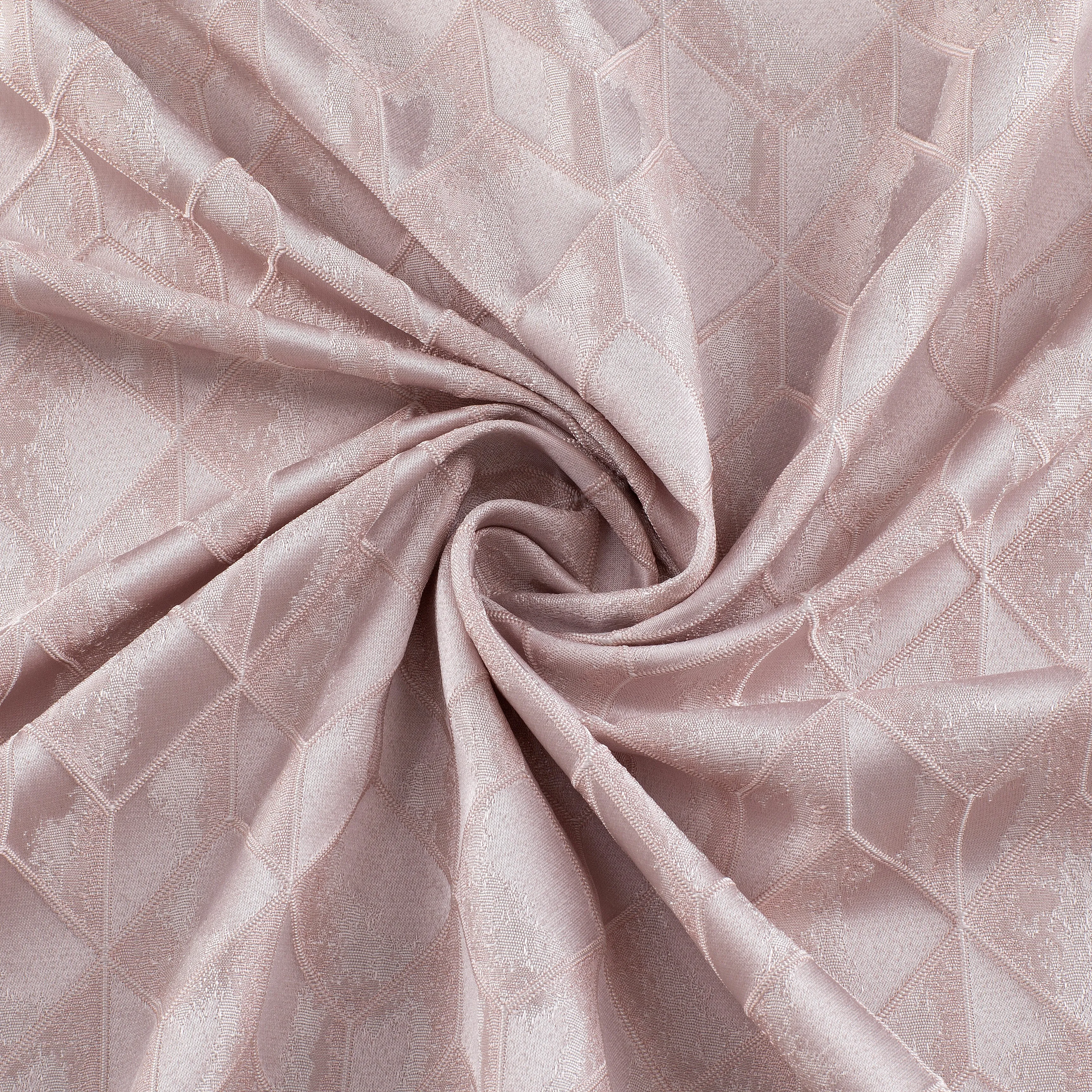 Dainty Home Topaz 3D Embossed Textured Lustrous Lurex Geometric Designed Fabric Shower Curtain