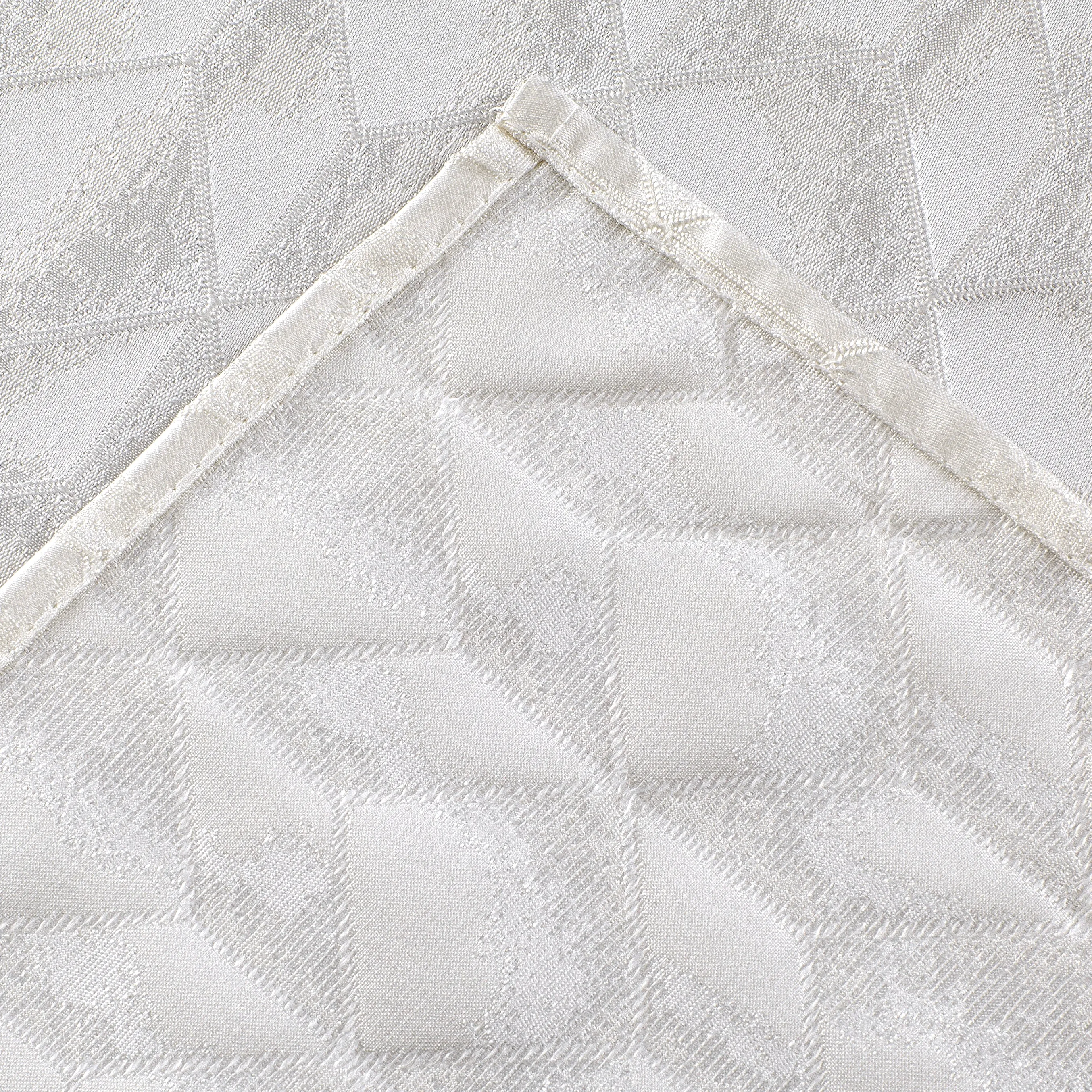 Dainty Home Topaz 3D Embossed Textured Lustrous Lurex Geometric Designed Fabric Shower Curtain