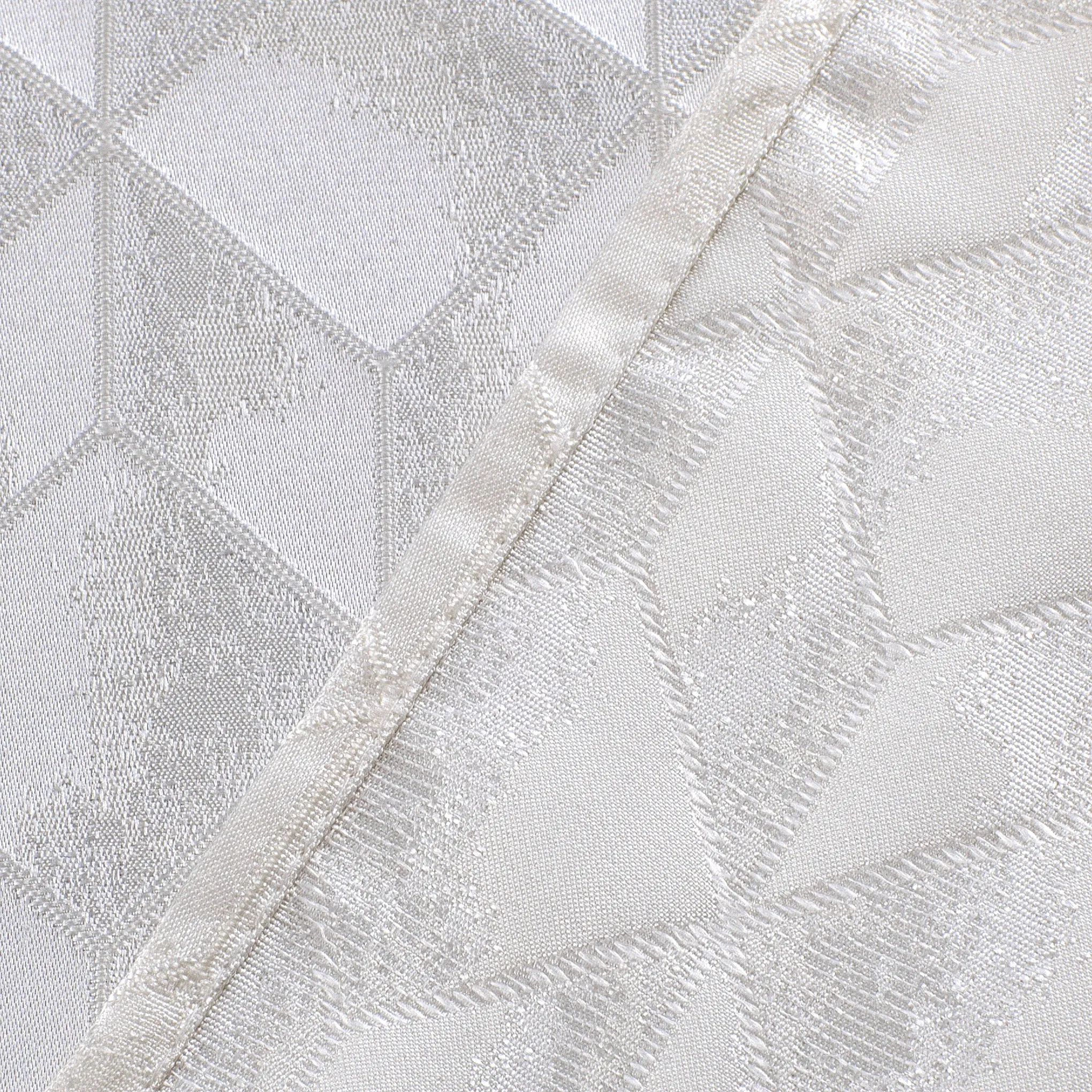 Dainty Home Topaz 3D Embossed Textured Lustrous Lurex Geometric Designed Fabric Shower Curtain