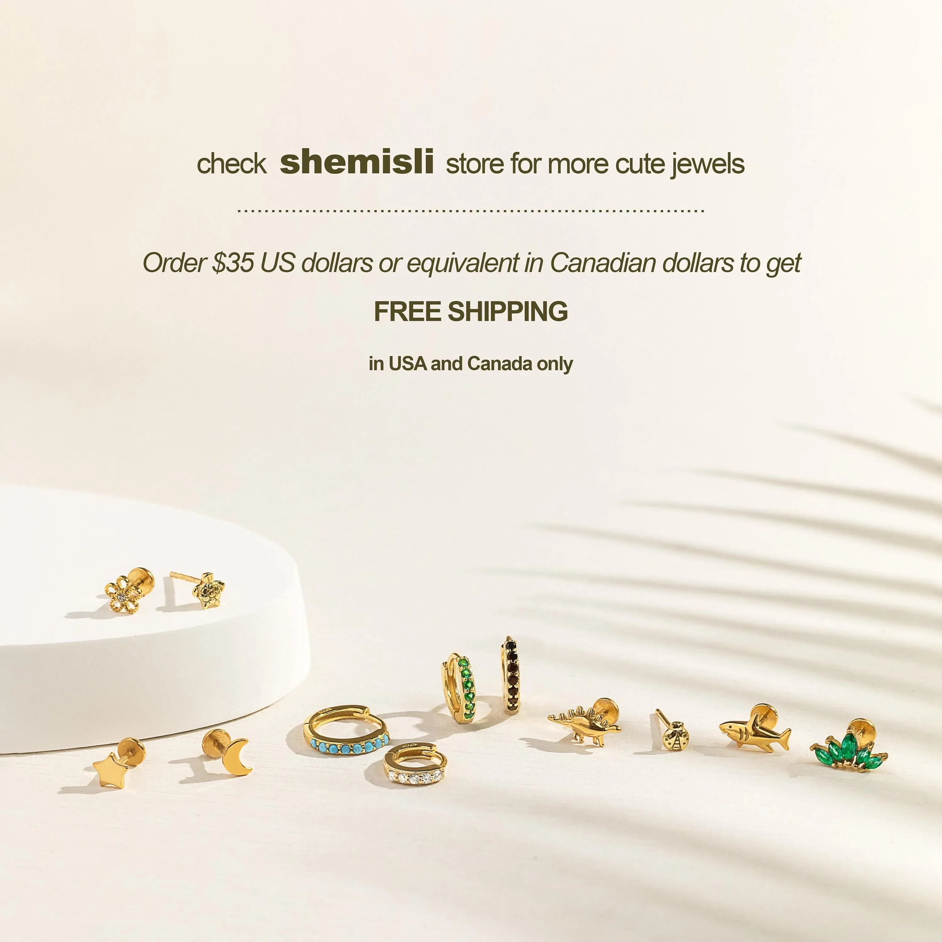 Dainty Moon Stone CZ Hoop Earring, Unisex, Gold, Silver SHEMISLI SH671