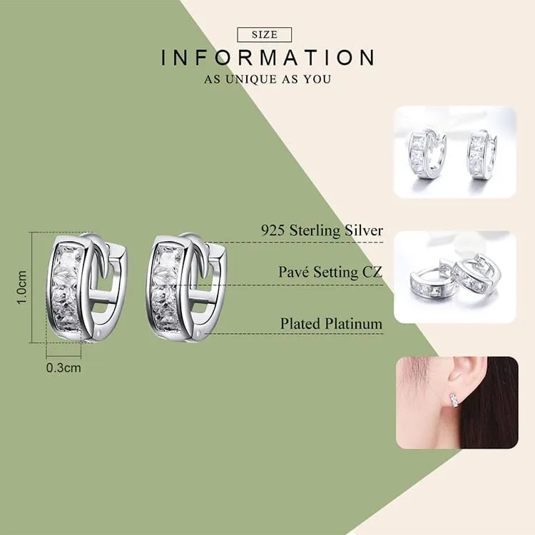 Dazzling Small Round Earrings