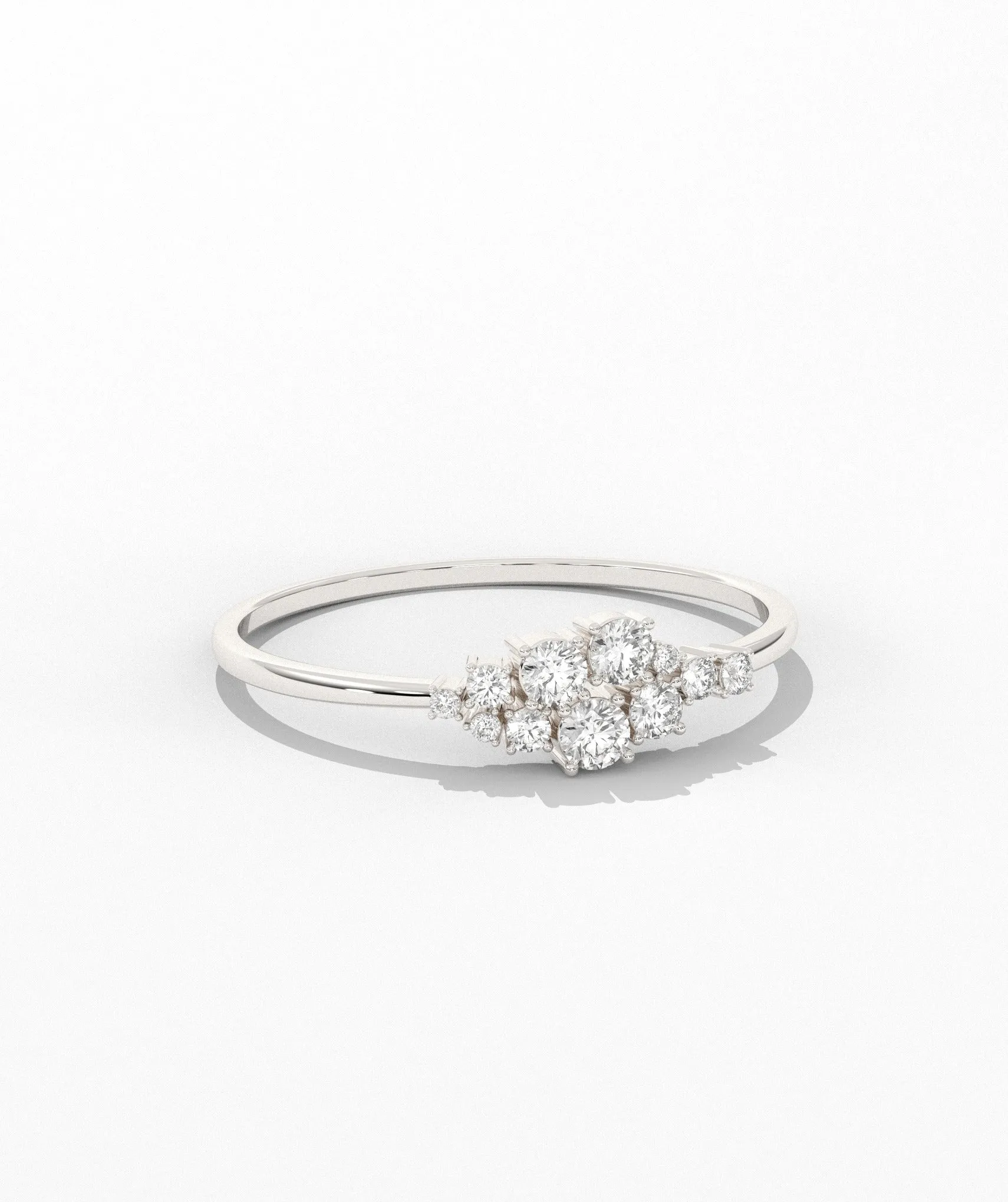 Diamond Cluster Charm Ring