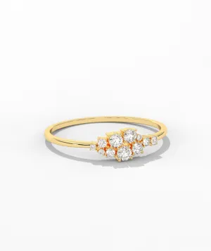 Diamond Cluster Charm Ring