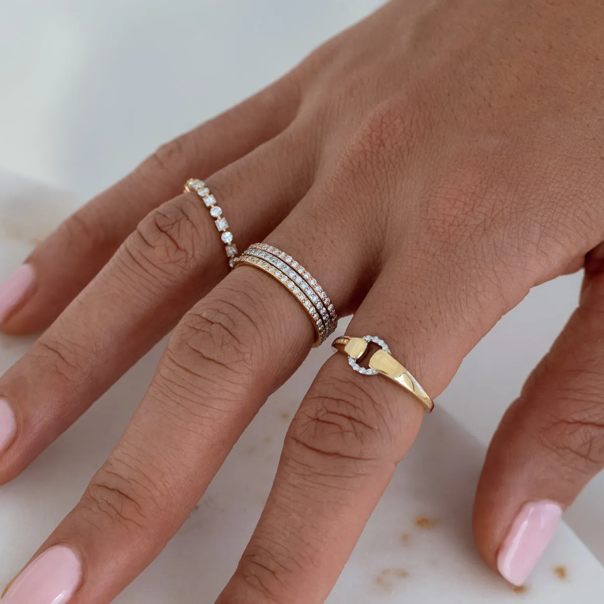 Diamond Stackable Eternity Bands