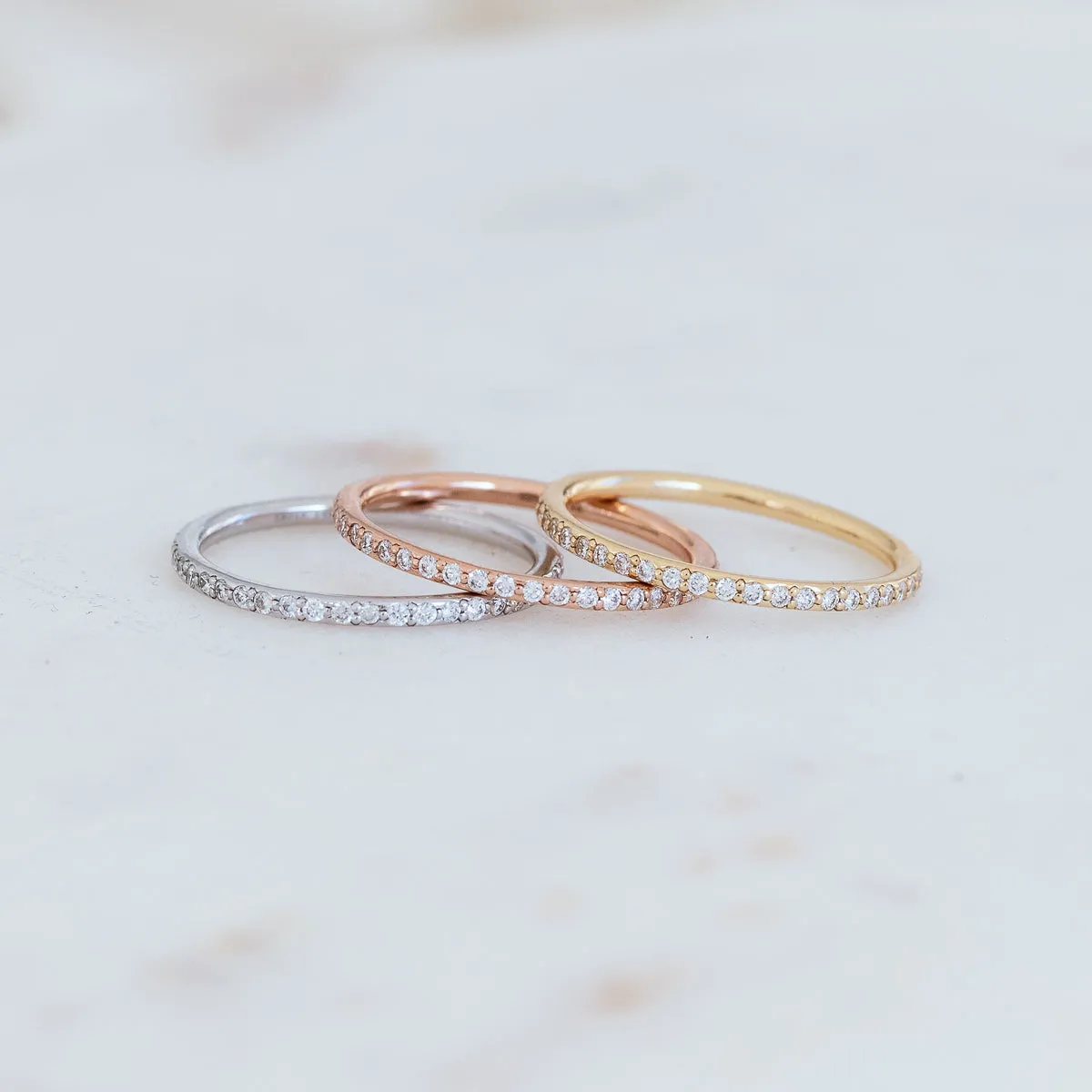 Diamond Stackable Eternity Bands