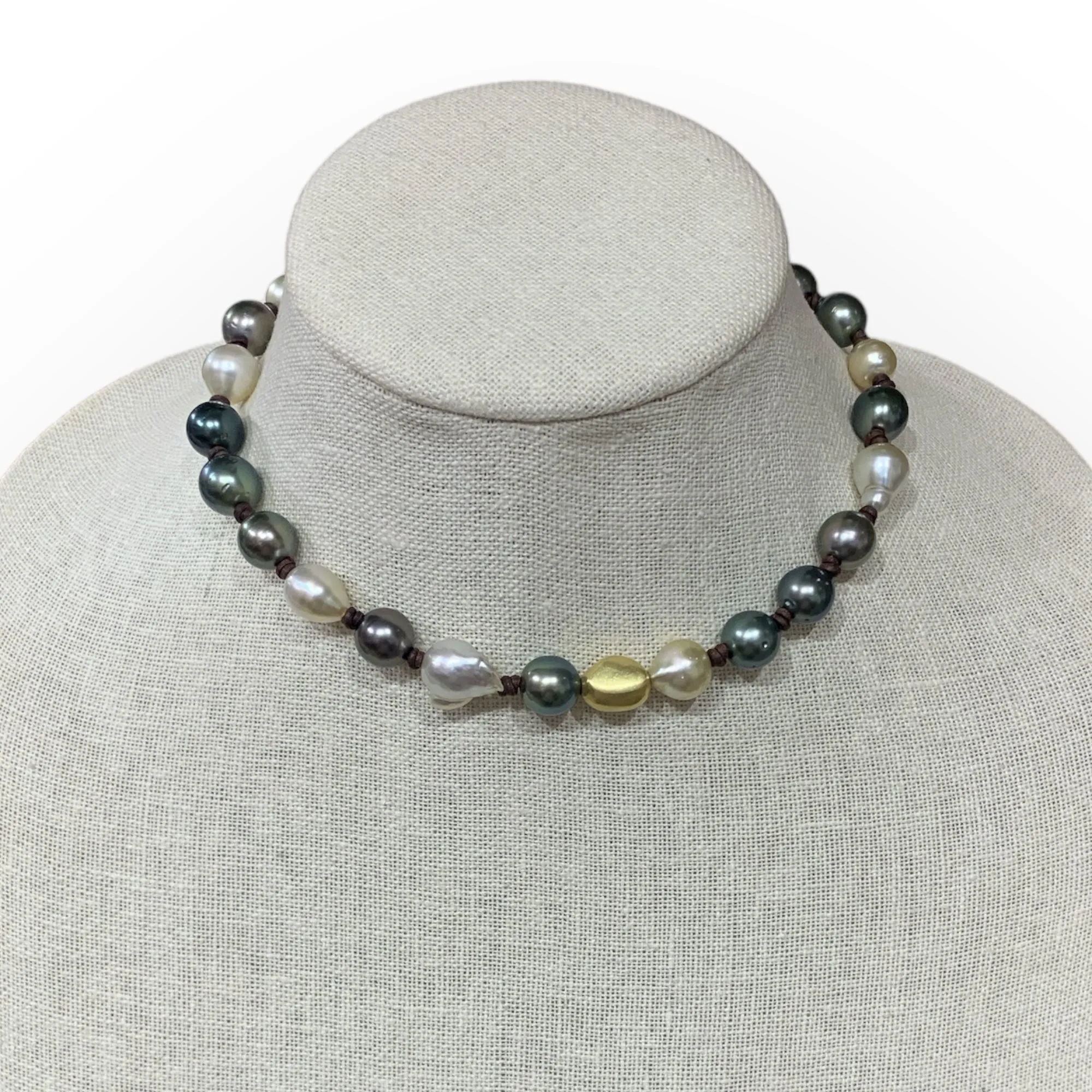 Dominique | Gold Nugget Choker | 16"