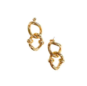 Double Hoop Gold Earrings