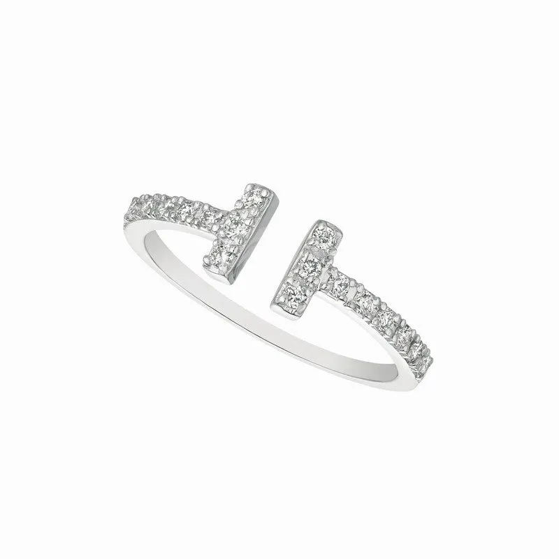 ‘DOUBLE-SIDED NAIL’ DIAMOND RING 14K GOLD (0.25 CTW)