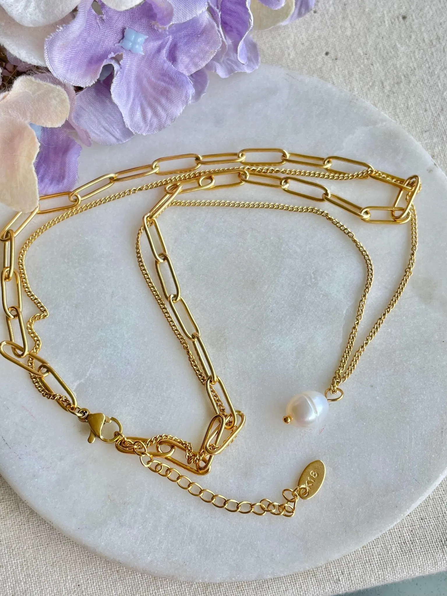 Double the gold with a pearl – Tarnish Proof Jewellery