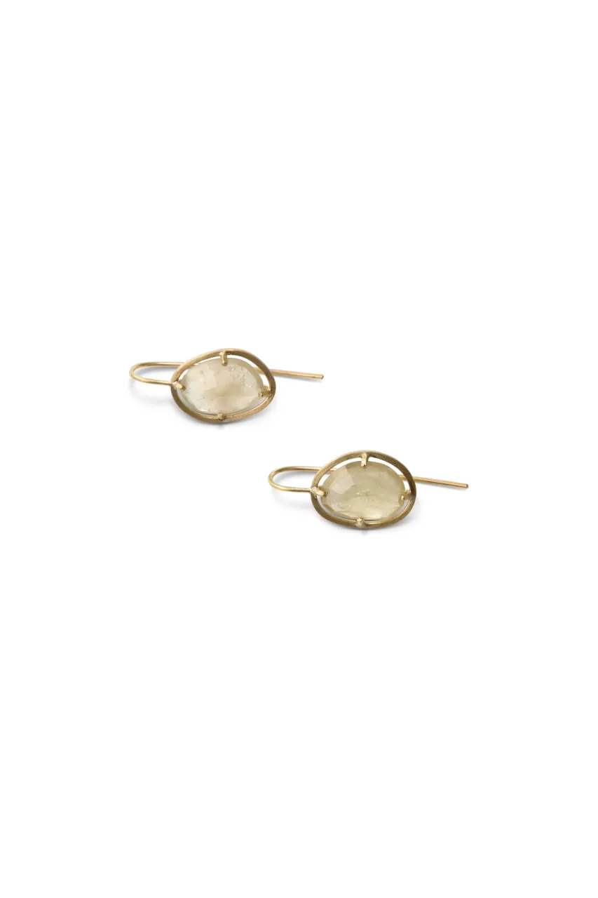 Drop Pink Sapphire Earrings