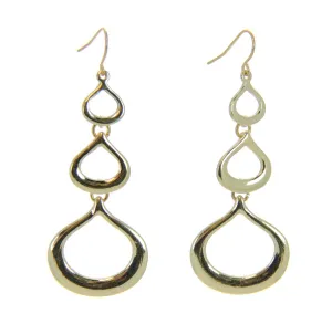 Drop Tiered Gold Earrings