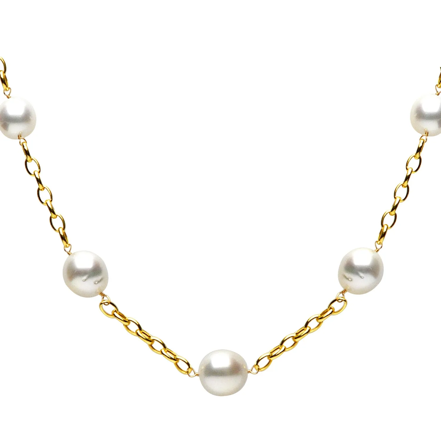 DSL Yellow Gold South Sea Pearl Necklace