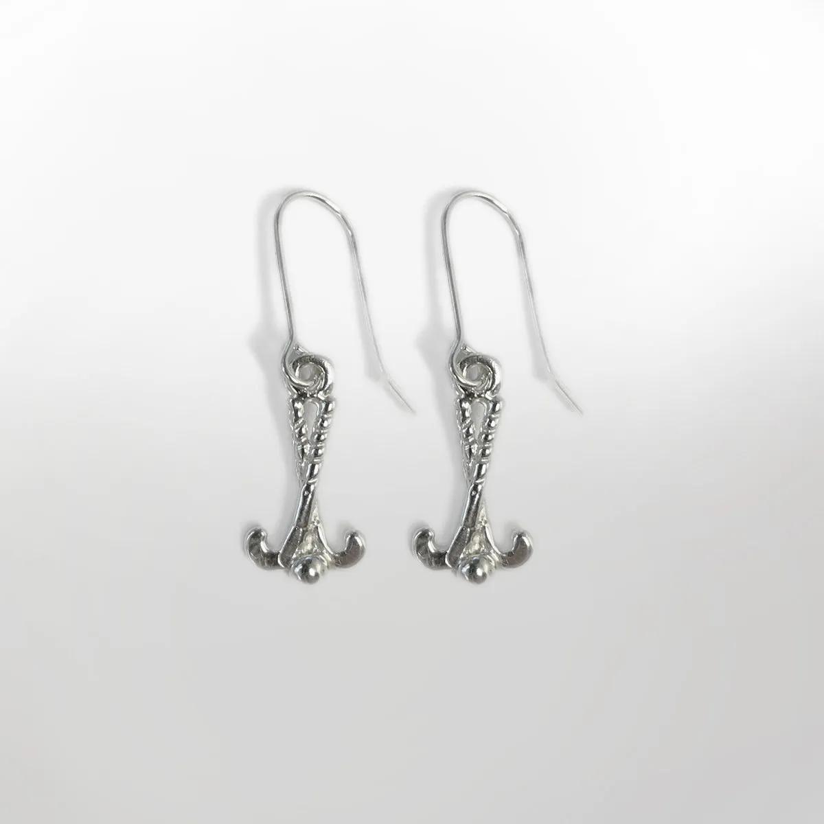 Earrings Drop Crossed Sticks - SS