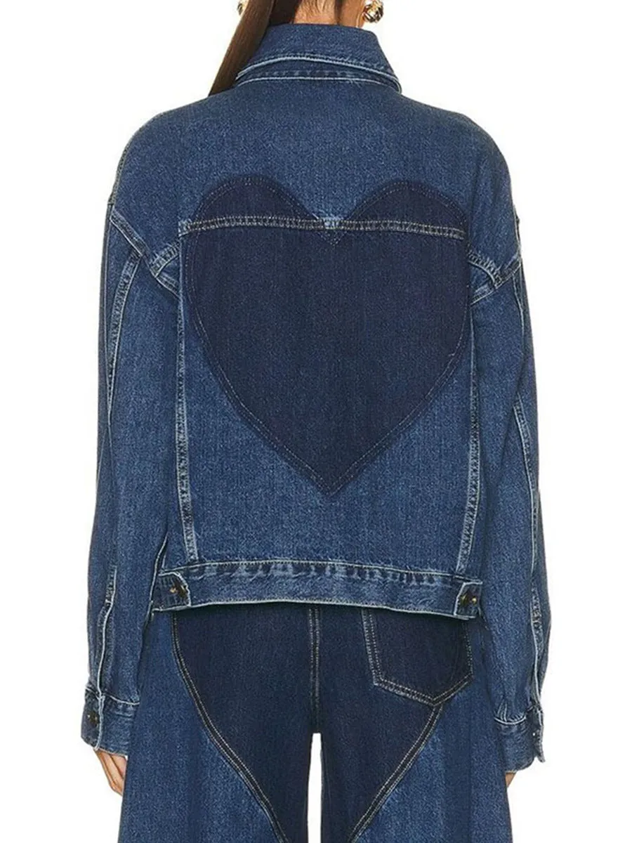 Embellished Cutout Denim Jacket
