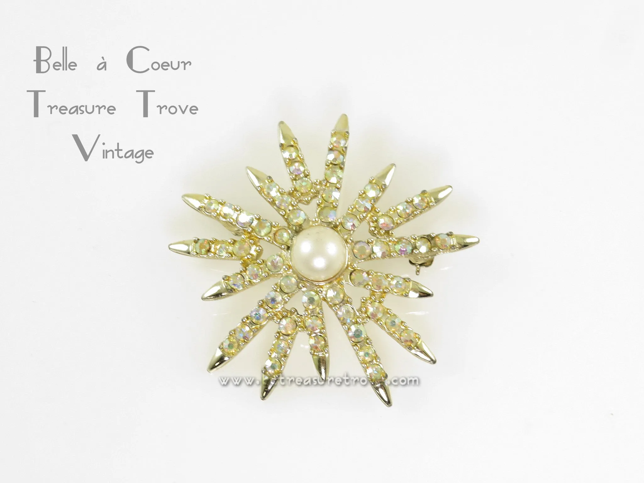 Emmons Rainbow Star Vintage Brooch Pin 1960s