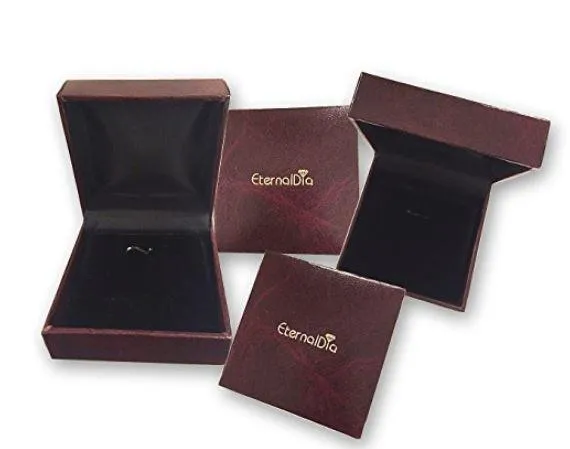 EternalDia 0.15 Cttw Diamond Wedding Stackable Band in 10k White Gold