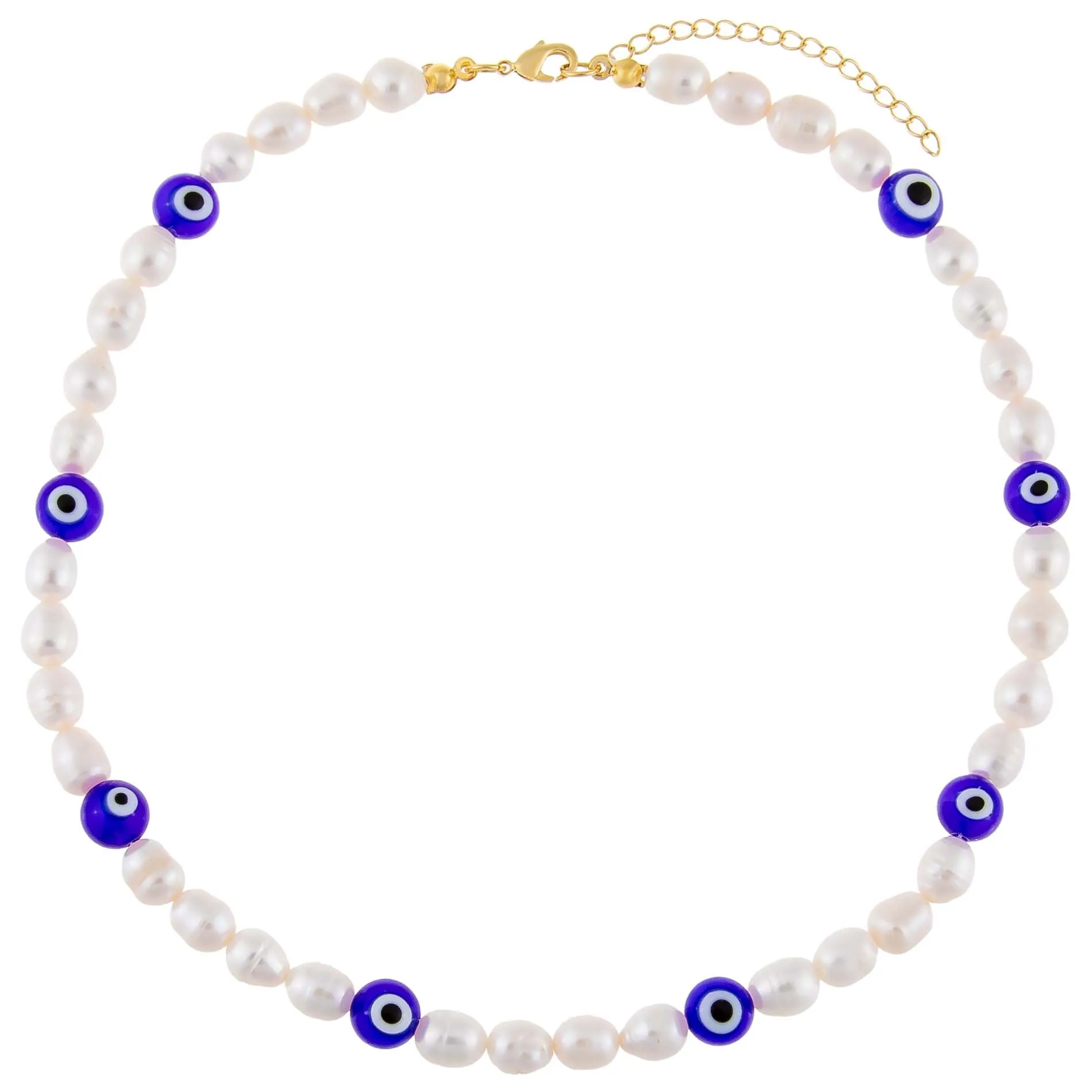 Evil Eye Pearl Necklace