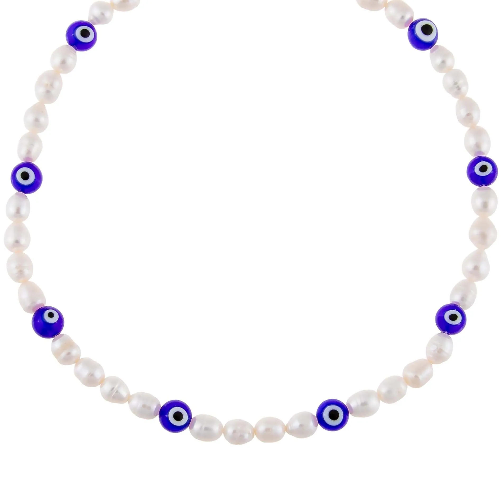 Evil Eye Pearl Necklace