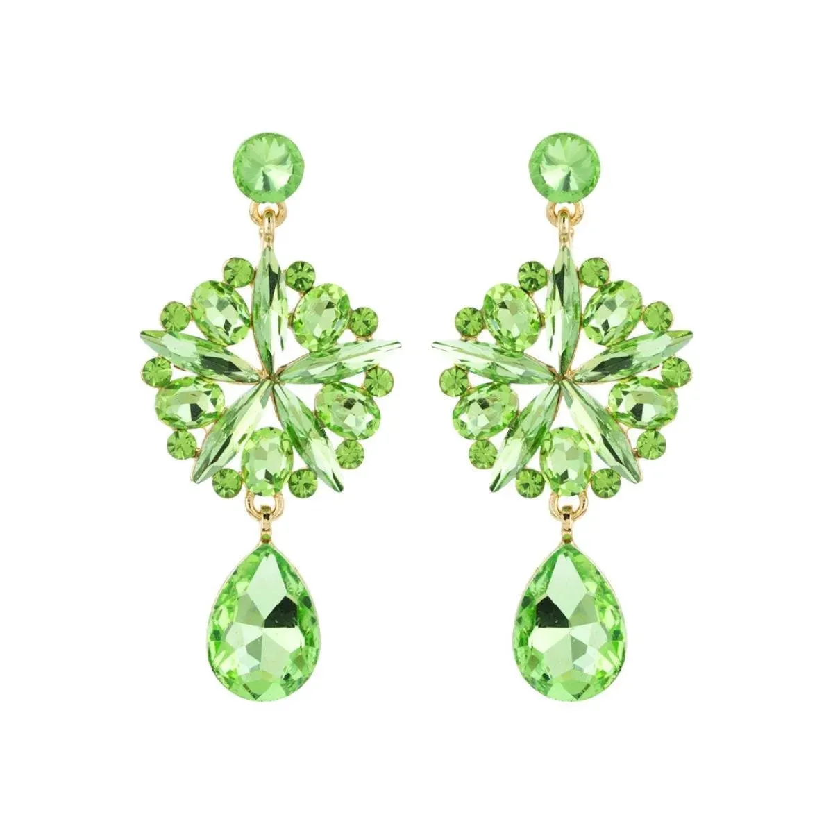 Eye-Catching Green Sparkle Earrings - Make a Statement