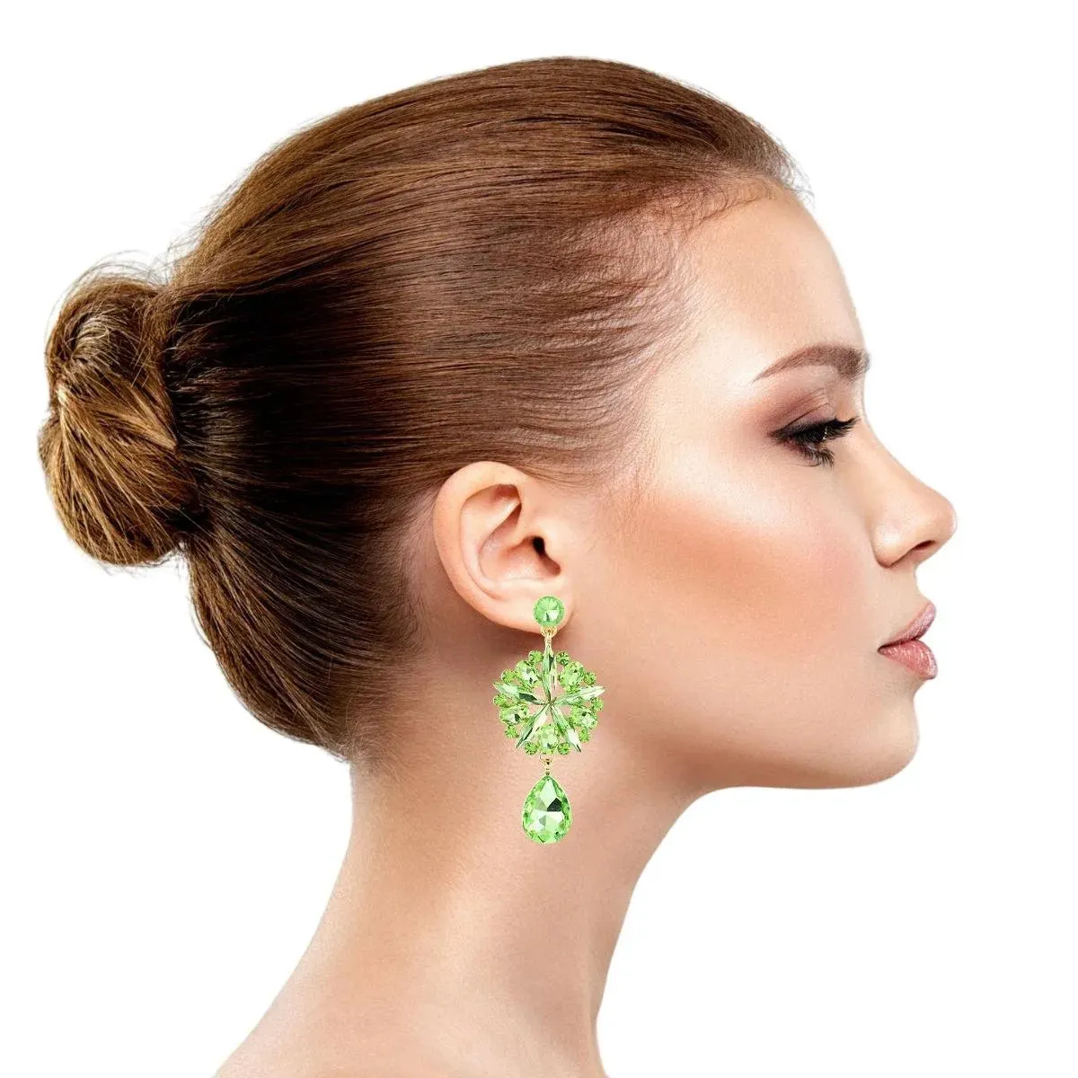 Eye-Catching Green Sparkle Earrings - Make a Statement