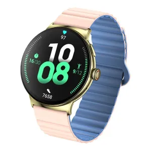 Faster 1.43" Amoled Display Nerv 4 Pro Smart Watch, 2 Straps   Neck Band, Gold