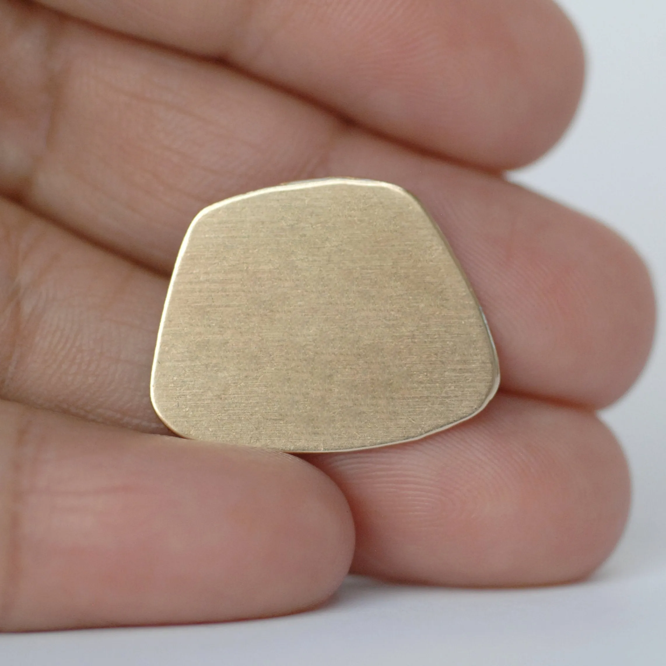 Freeform trapezoid metal blanks 21mm x 17mm for making jewelry - copper, brass, bronze, nickel silver