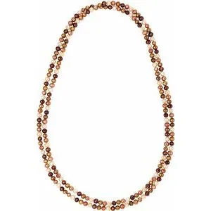 Freshwater Cultured Dyed Chocolate Pearl Rope 72" Necklace