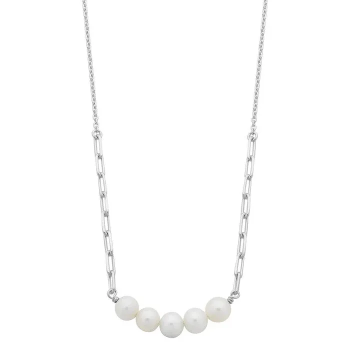 Freshwater Pearl in Sterling Silver Necklace M3182