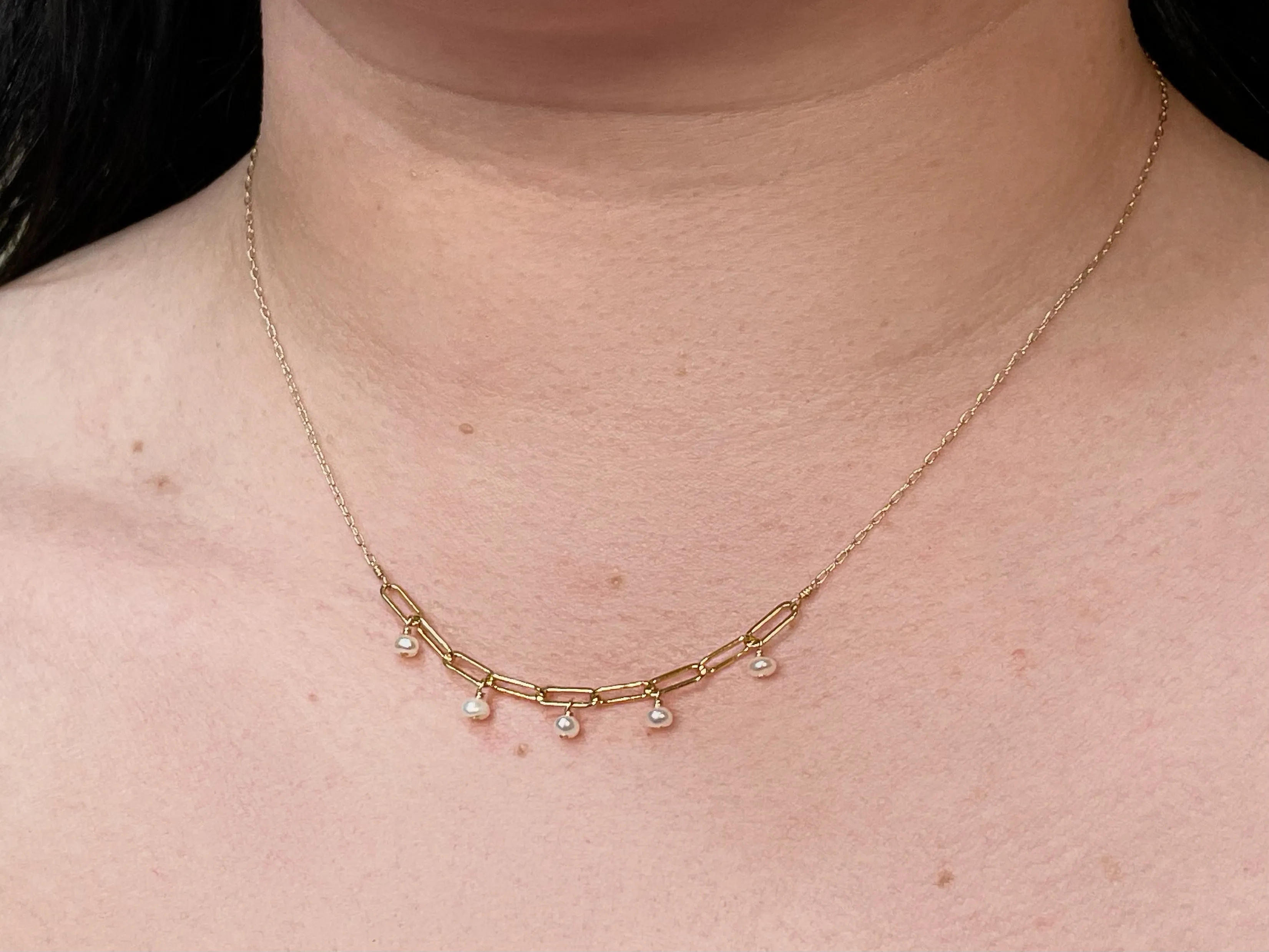 Freshwater Pearl Mini Chain Necklace