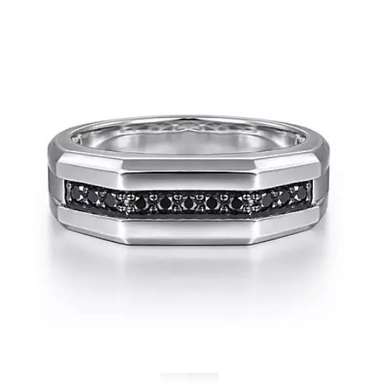 Gabriel & Co Sterling Silver Black Spinel Ring