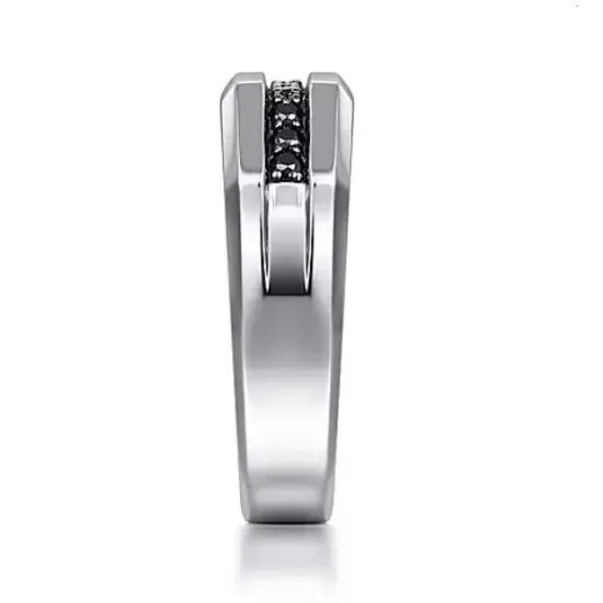 Gabriel & Co Sterling Silver Black Spinel Ring