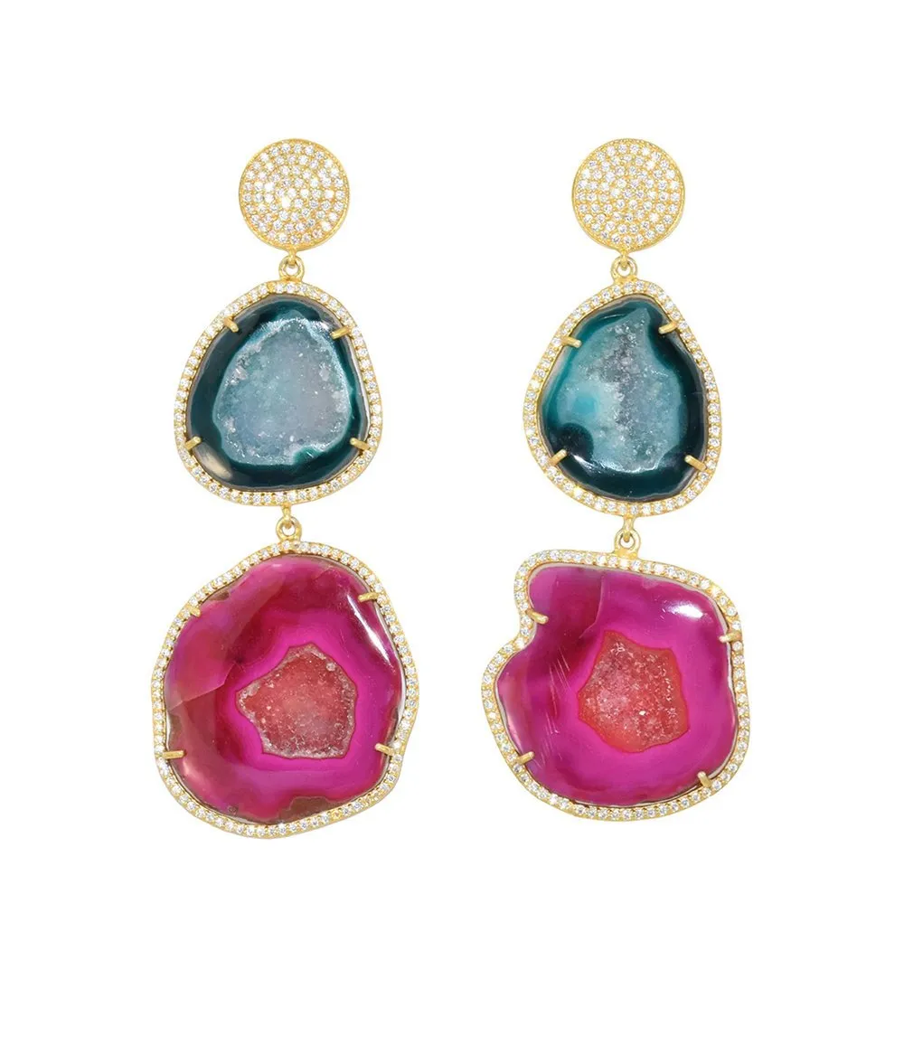 Geode Drop Earrings