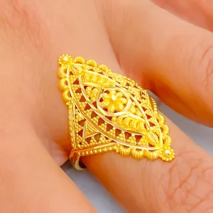 Geometric Accented 22K Gold Ring