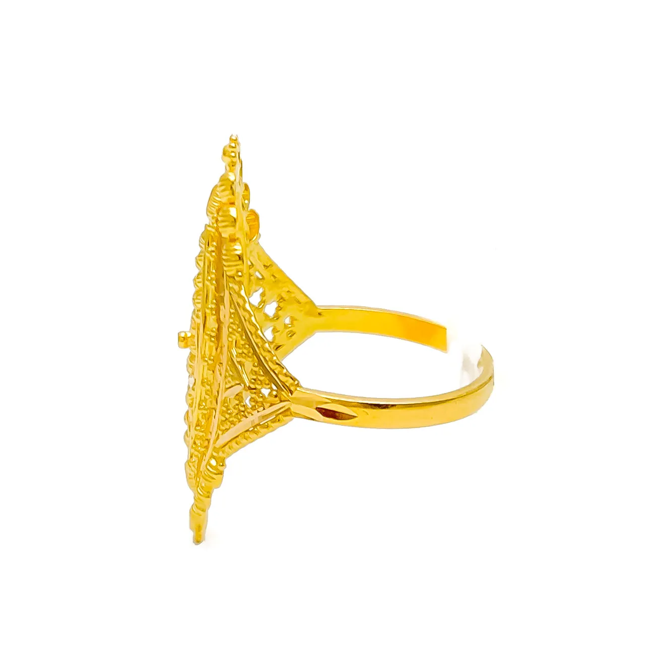 Geometric Accented 22K Gold Ring