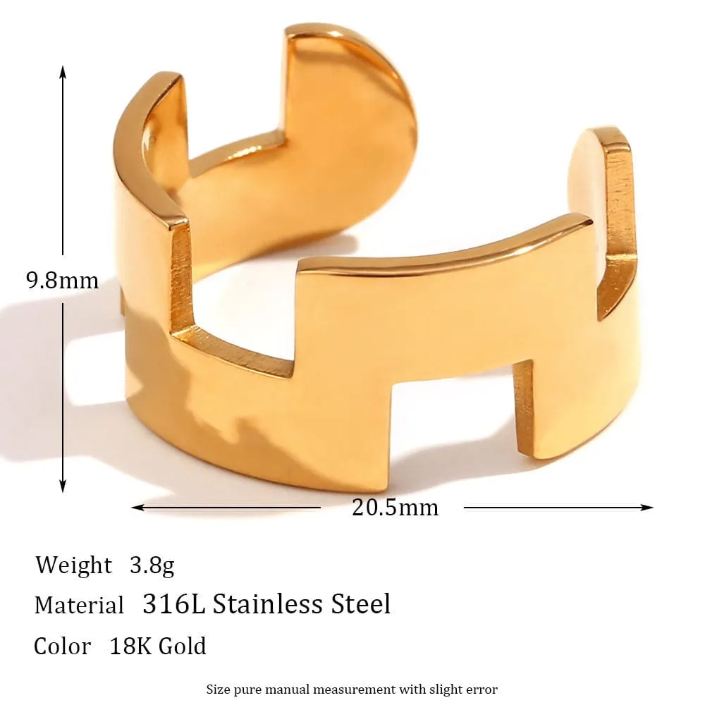 Geometric Minimalist Bangle Bracelet