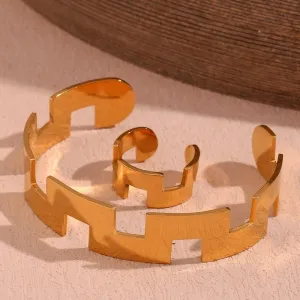 Geometric Minimalist Bangle Bracelet