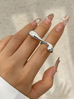 Geometric Shiny Solid Color Rings Accessories