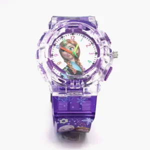 Girls Analog Watch Disco Light - Purple